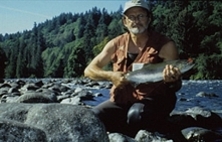  L'autore a pesca sul Campbell River con un Pink Salmon